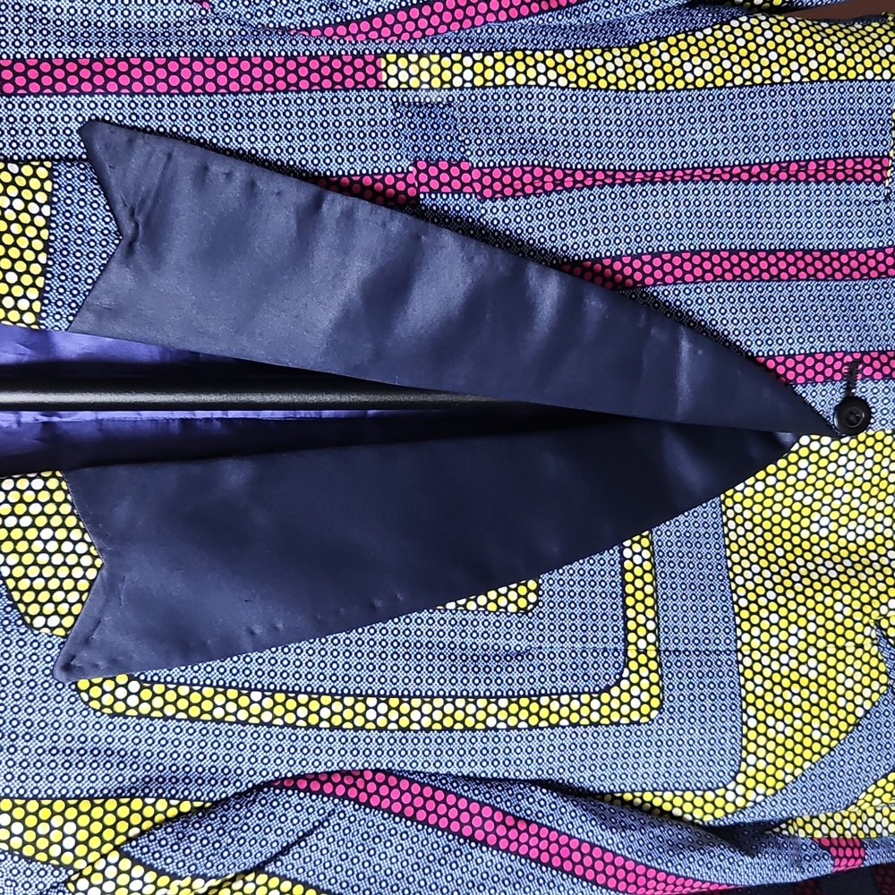 HANDMADE Slimfit Multicolor Blazer for Men - Picture 5 of 10
